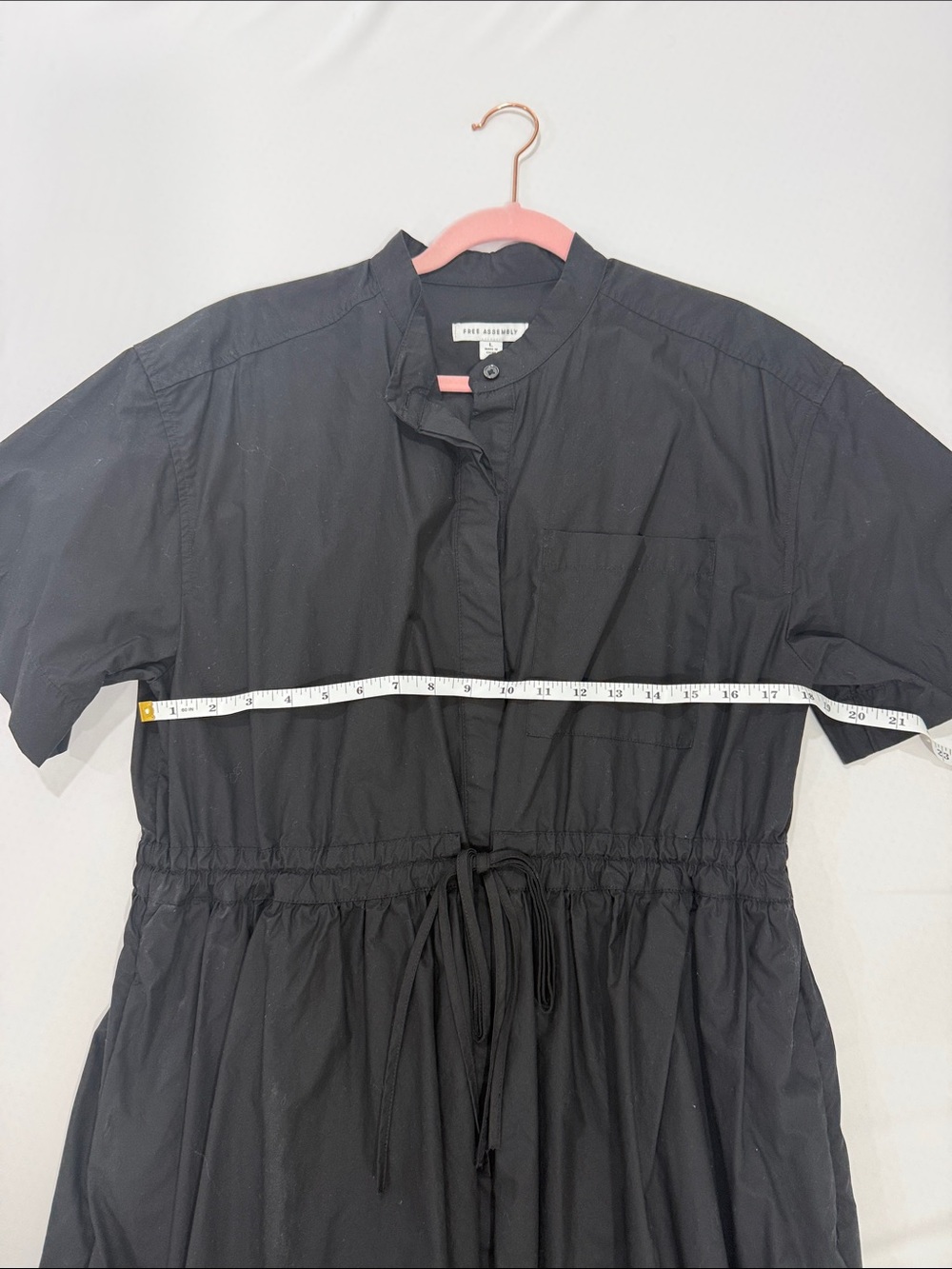 Free Assembly Black Cotton Utility Midi Dress - Picture 9 of 9